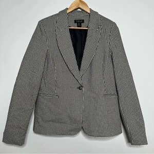 Rachel Zoe Houndstooth One Button Blazer Size Large